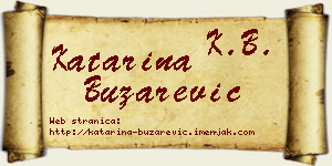 Katarina Buzarević vizit kartica